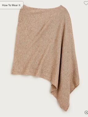 J Crew Cashmere-wool blend poncho in heather birch